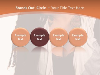 A Woman With Tattoos On Her Chest And A Veil Over Her Head PowerPoint Template