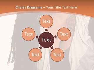 A Woman With Tattoos On Her Chest And A Veil Over Her Head PowerPoint Template