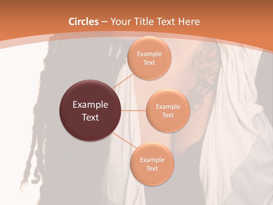 A Woman With Tattoos On Her Chest And A Veil Over Her Head PowerPoint Template