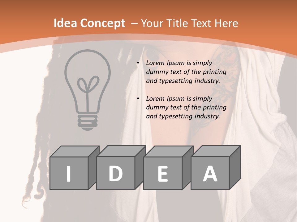 A Woman With Tattoos On Her Chest And A Veil Over Her Head PowerPoint Template