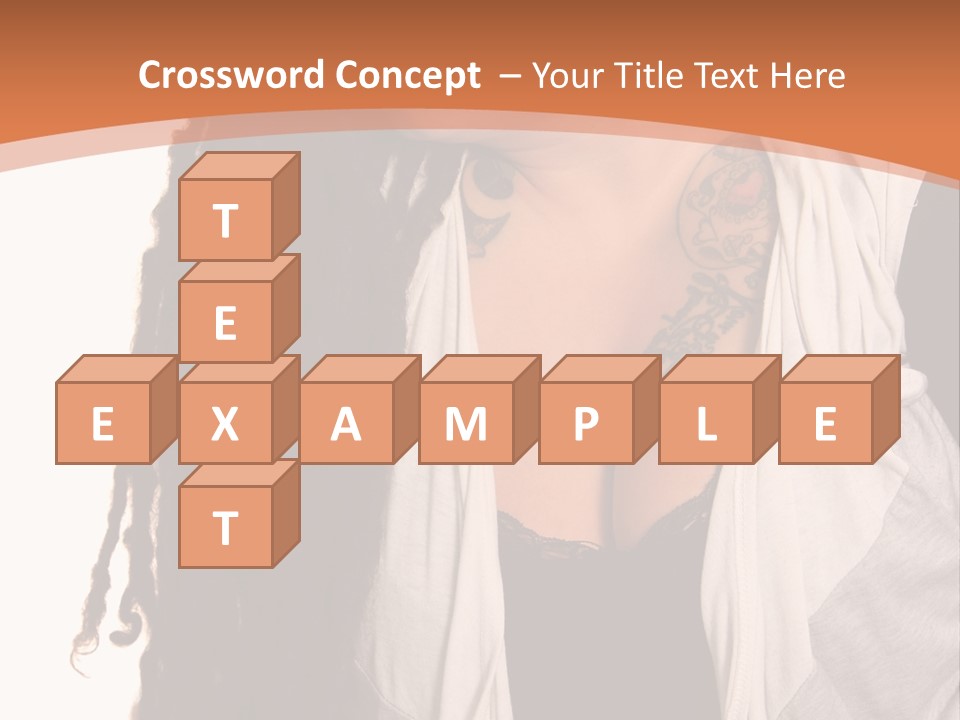 A Woman With Tattoos On Her Chest And A Veil Over Her Head PowerPoint Template