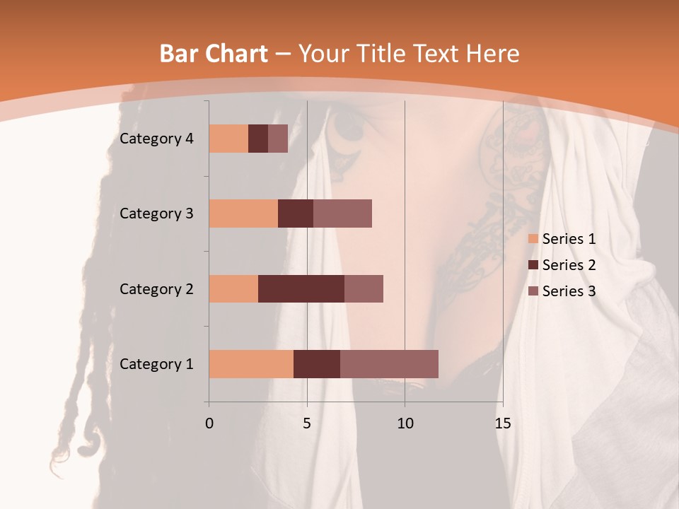 A Woman With Tattoos On Her Chest And A Veil Over Her Head PowerPoint Template