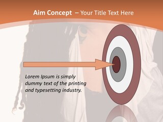 A Woman With Tattoos On Her Chest And A Veil Over Her Head PowerPoint Template