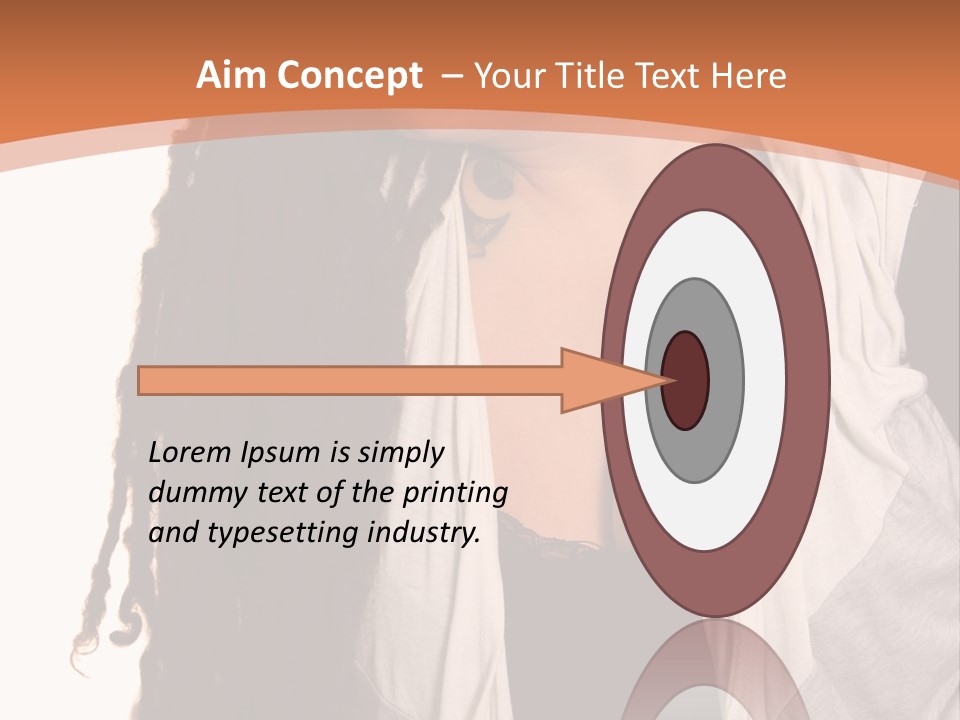 A Woman With Tattoos On Her Chest And A Veil Over Her Head PowerPoint Template