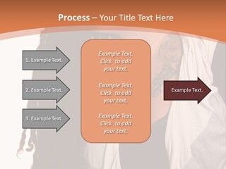 A Woman With Tattoos On Her Chest And A Veil Over Her Head PowerPoint Template