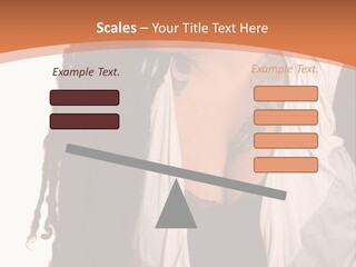 A Woman With Tattoos On Her Chest And A Veil Over Her Head PowerPoint Template