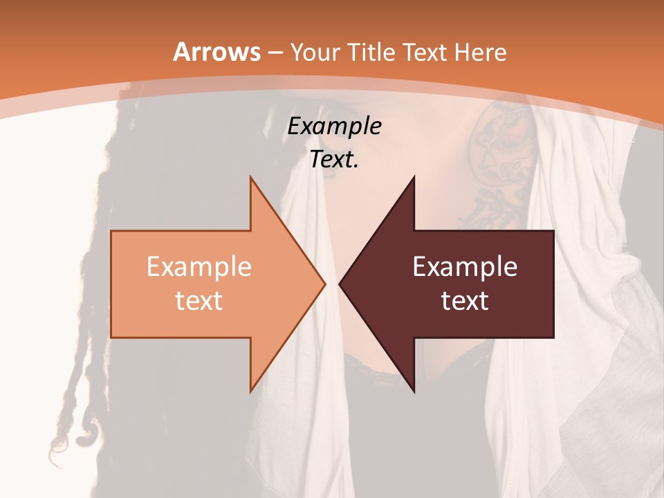 A Woman With Tattoos On Her Chest And A Veil Over Her Head PowerPoint Template