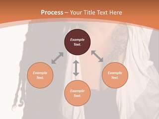 A Woman With Tattoos On Her Chest And A Veil Over Her Head PowerPoint Template