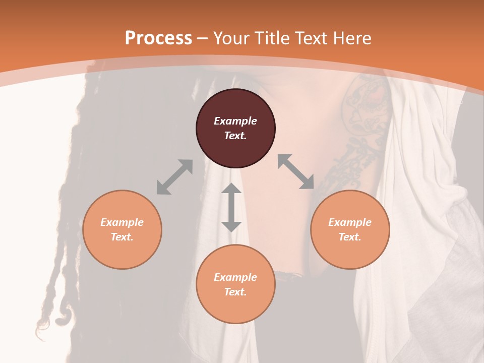 A Woman With Tattoos On Her Chest And A Veil Over Her Head PowerPoint Template