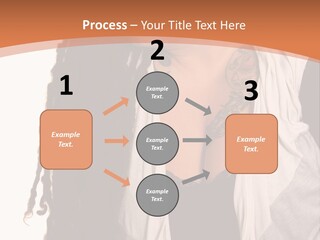 A Woman With Tattoos On Her Chest And A Veil Over Her Head PowerPoint Template