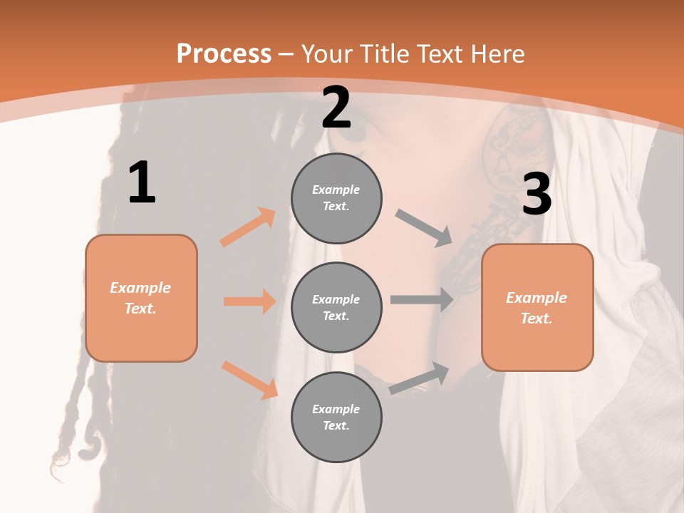 A Woman With Tattoos On Her Chest And A Veil Over Her Head PowerPoint Template