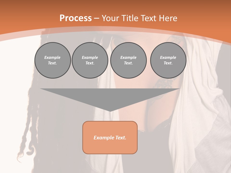 A Woman With Tattoos On Her Chest And A Veil Over Her Head PowerPoint Template