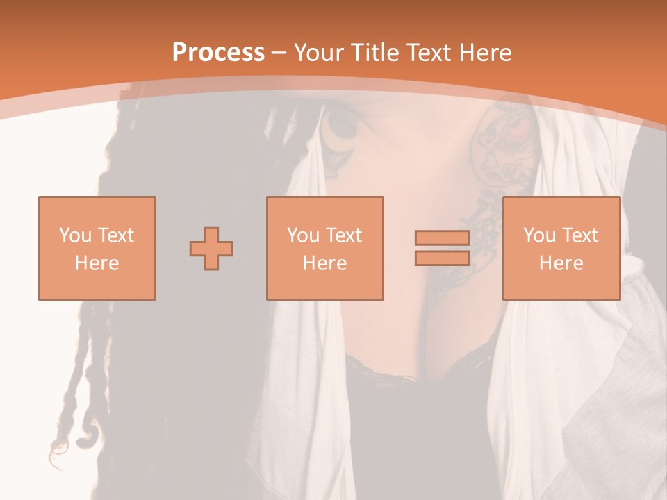 A Woman With Tattoos On Her Chest And A Veil Over Her Head PowerPoint Template