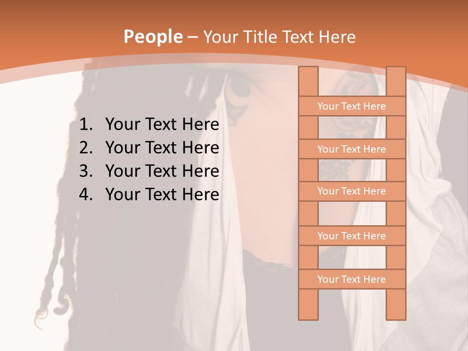 A Woman With Tattoos On Her Chest And A Veil Over Her Head PowerPoint Template