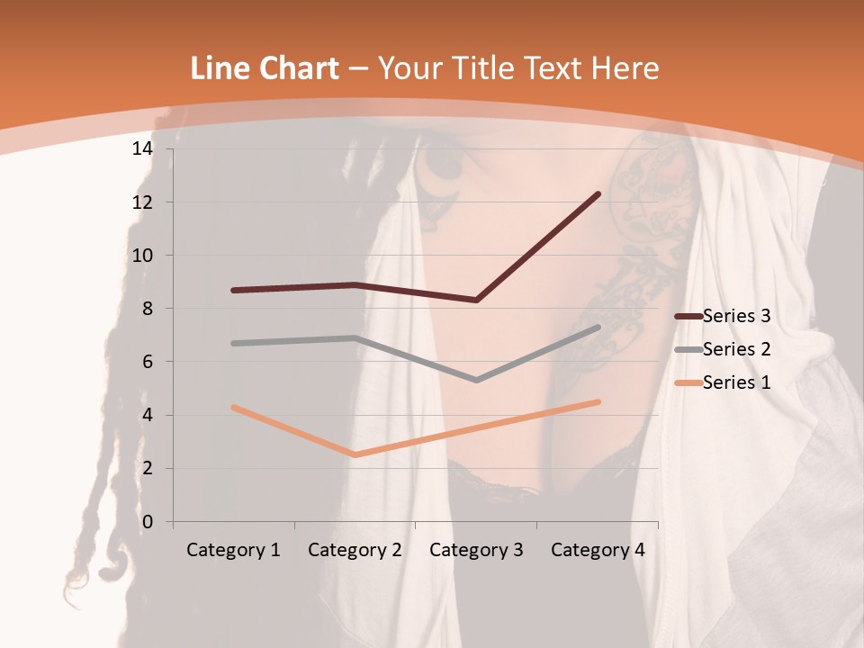 A Woman With Tattoos On Her Chest And A Veil Over Her Head PowerPoint Template