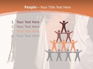 A Woman With Tattoos On Her Chest And A Veil Over Her Head PowerPoint Template