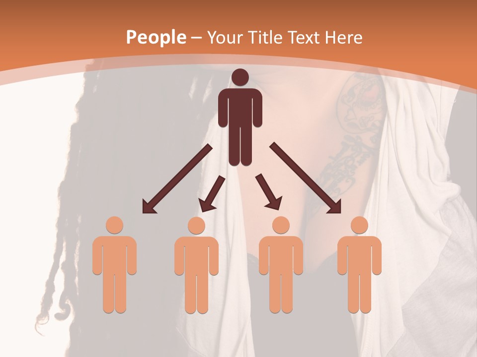 A Woman With Tattoos On Her Chest And A Veil Over Her Head PowerPoint Template