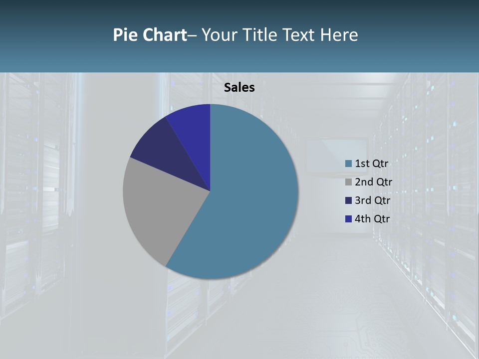 A Server Room With Rows Of Servers In It PowerPoint Template