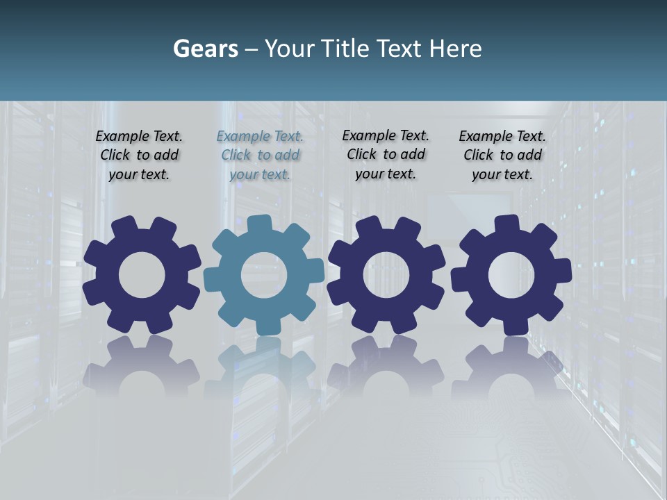 A Server Room With Rows Of Servers In It PowerPoint Template