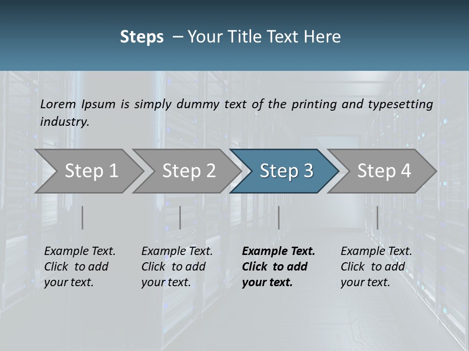 A Server Room With Rows Of Servers In It PowerPoint Template