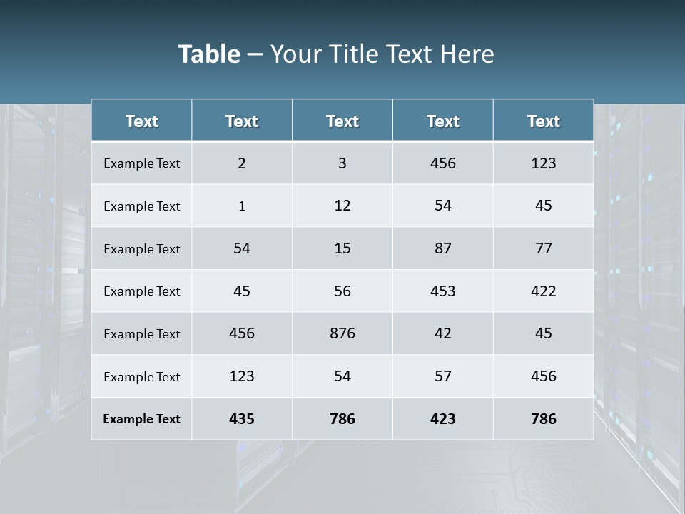 A Server Room With Rows Of Servers In It PowerPoint Template