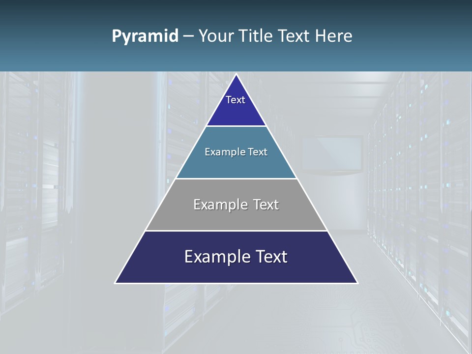 A Server Room With Rows Of Servers In It PowerPoint Template
