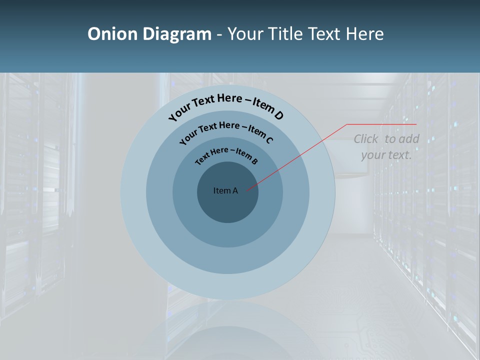 A Server Room With Rows Of Servers In It PowerPoint Template