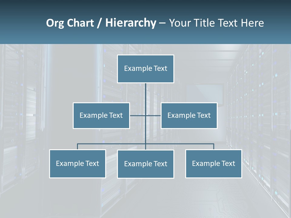 A Server Room With Rows Of Servers In It PowerPoint Template