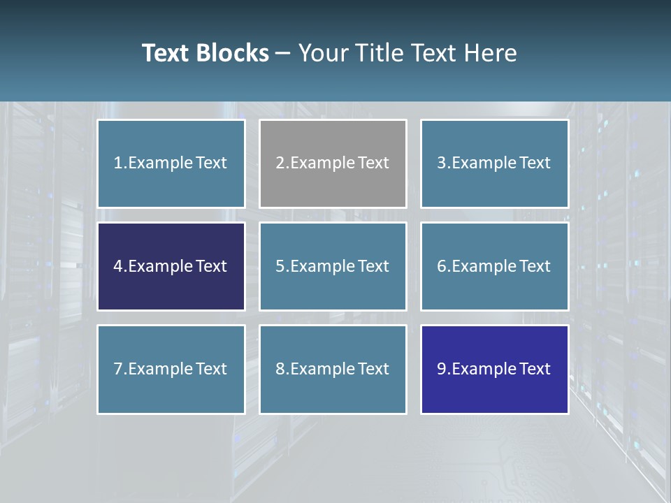 A Server Room With Rows Of Servers In It PowerPoint Template