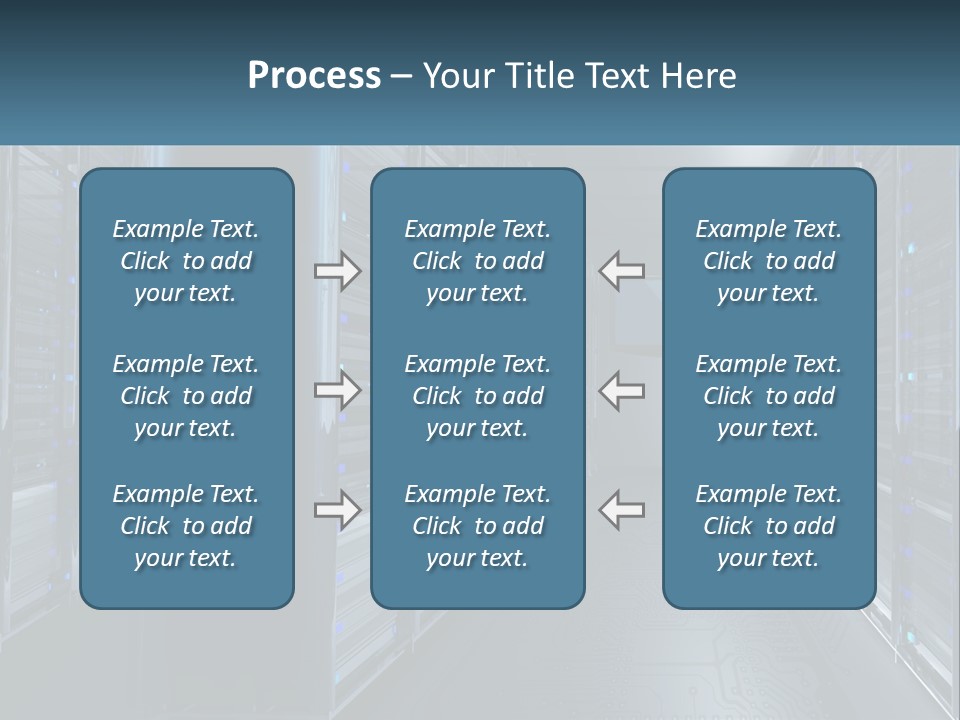 A Server Room With Rows Of Servers In It PowerPoint Template