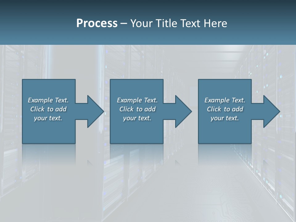 A Server Room With Rows Of Servers In It PowerPoint Template