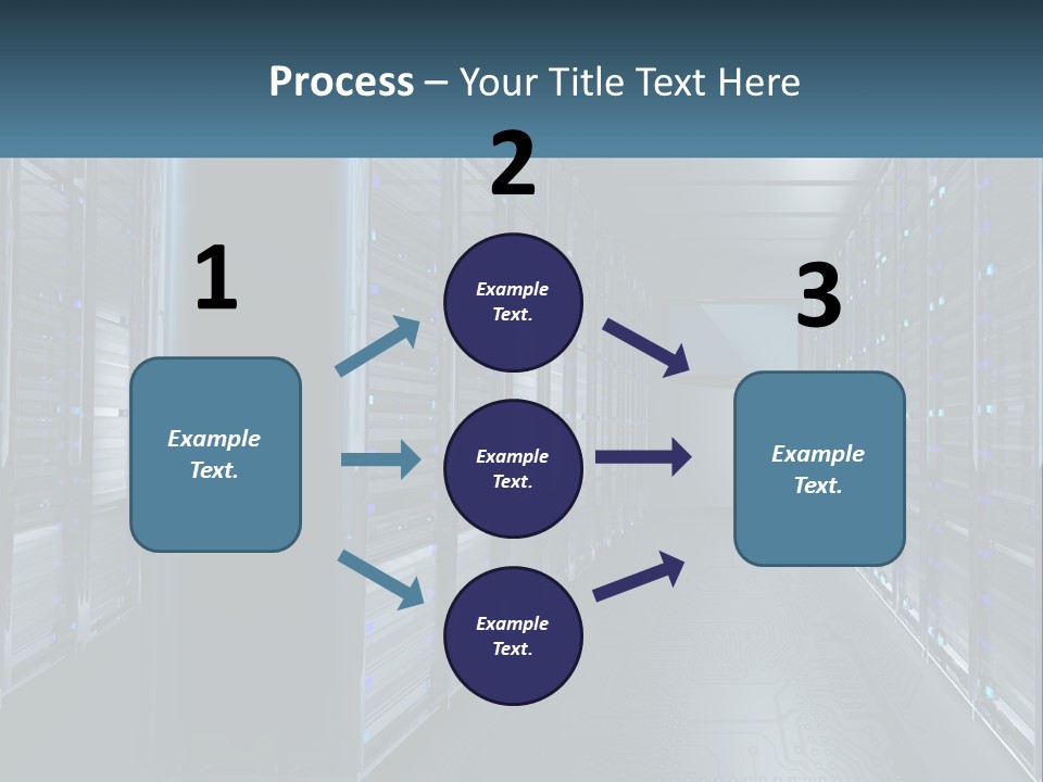 A Server Room With Rows Of Servers In It PowerPoint Template