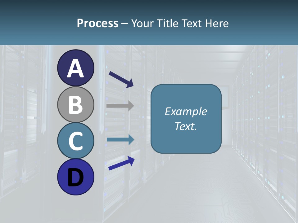 A Server Room With Rows Of Servers In It PowerPoint Template