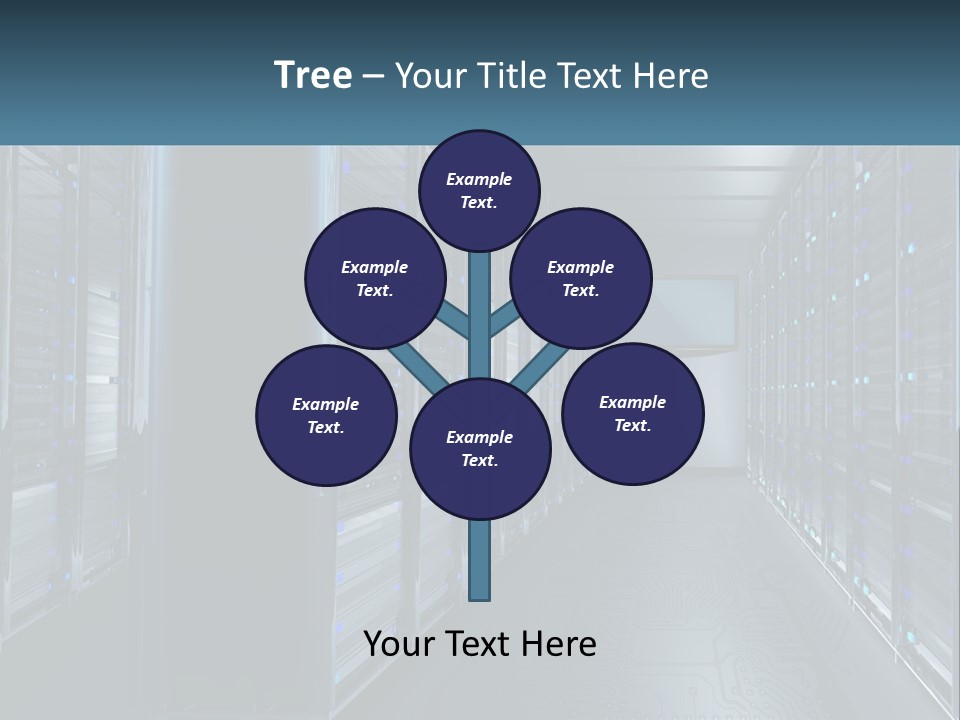 A Server Room With Rows Of Servers In It PowerPoint Template