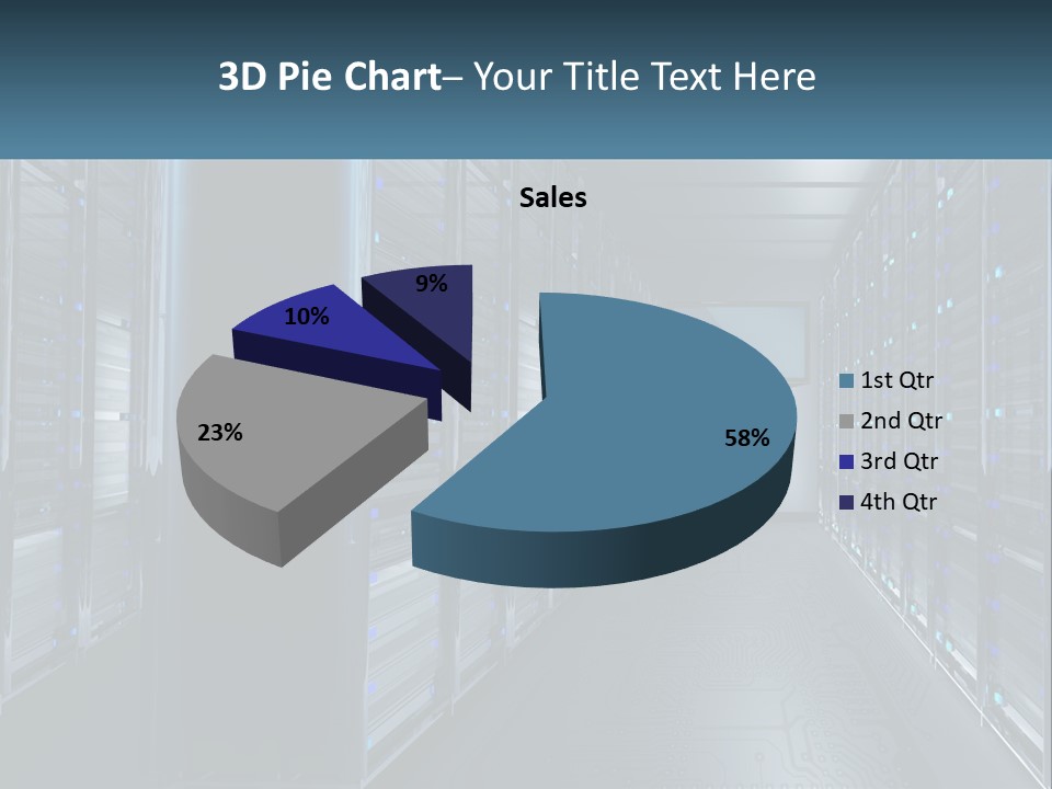A Server Room With Rows Of Servers In It PowerPoint Template