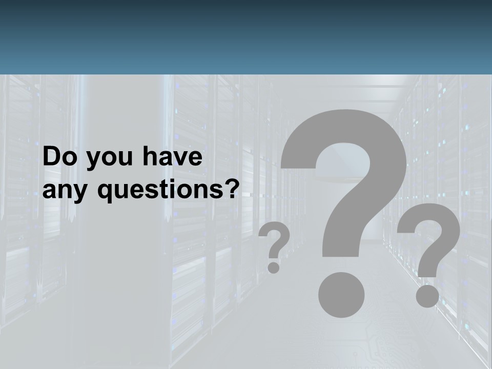 A Server Room With Rows Of Servers In It PowerPoint Template