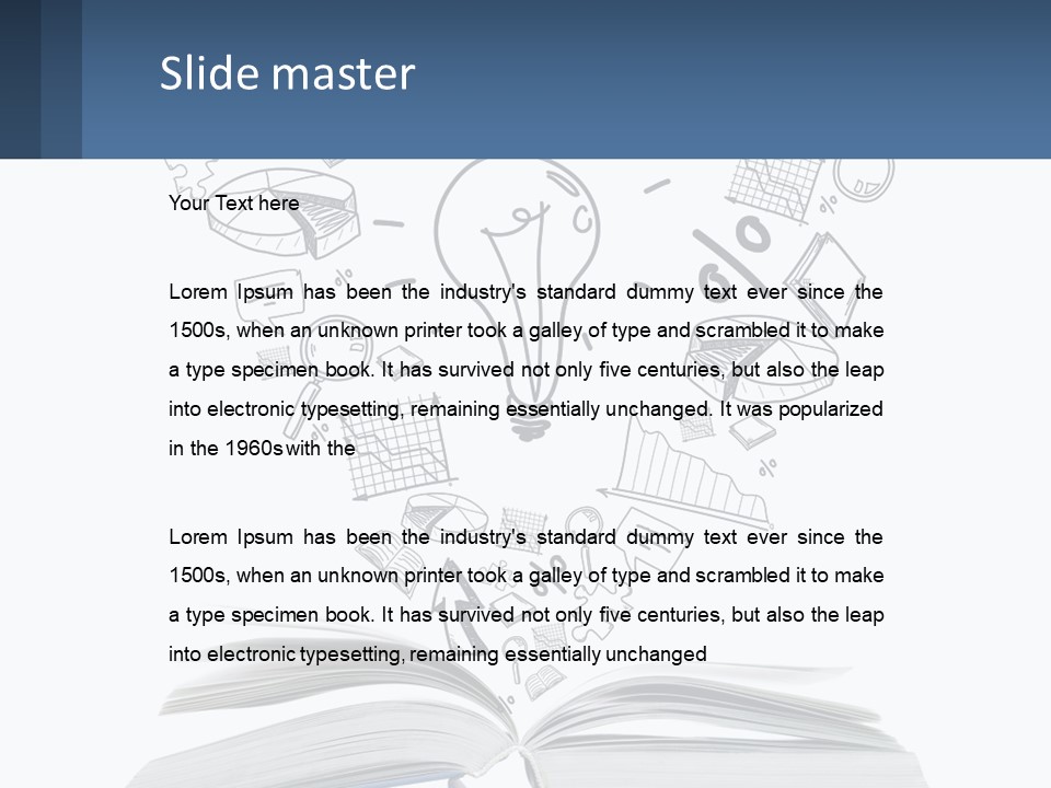 A Book With A Light Bulb Surrounded By Icons PowerPoint Template