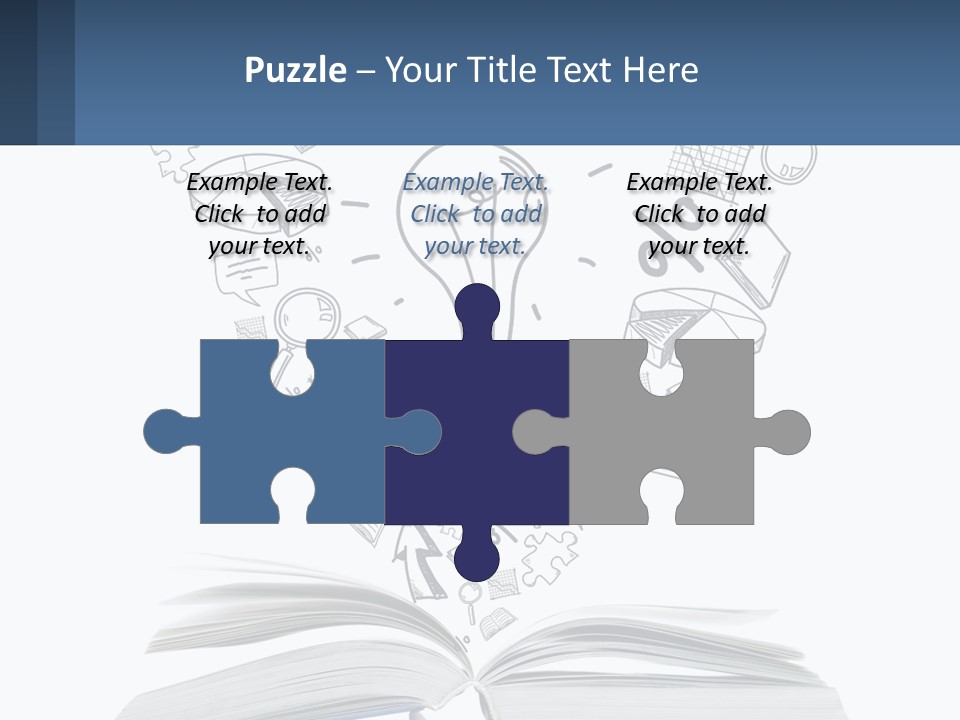 A Book With A Light Bulb Surrounded By Icons PowerPoint Template