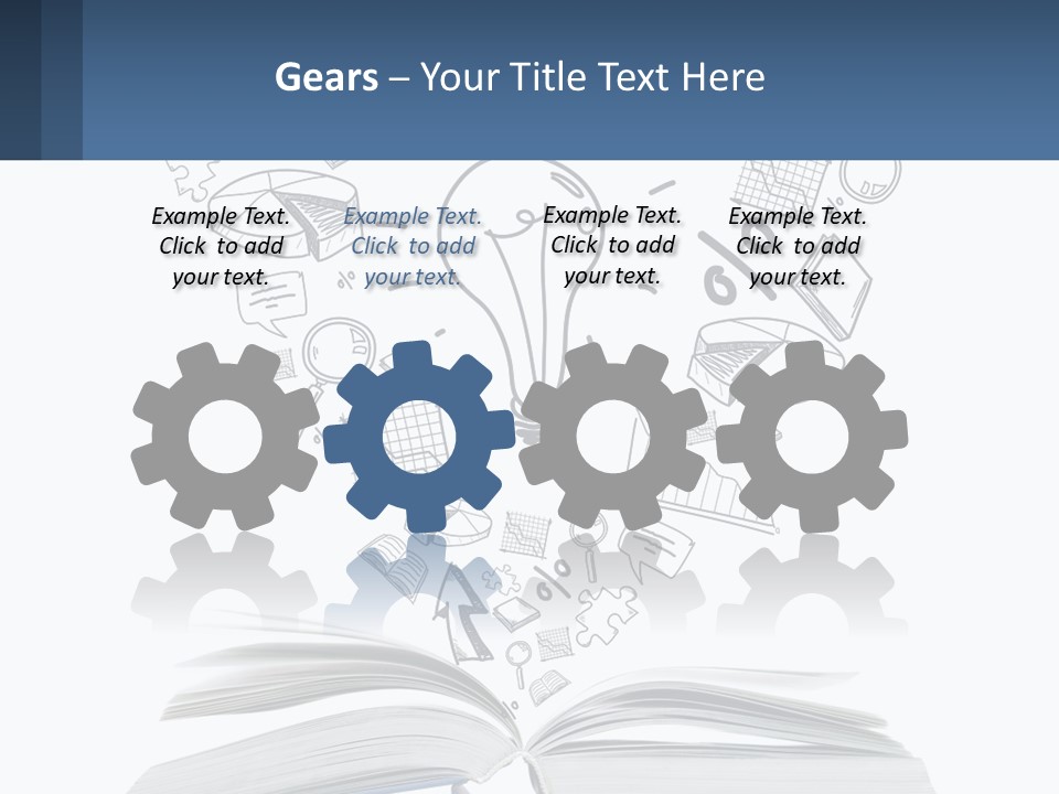 A Book With A Light Bulb Surrounded By Icons PowerPoint Template