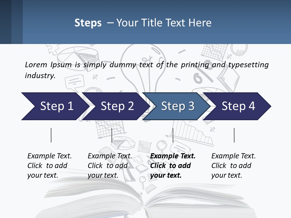 A Book With A Light Bulb Surrounded By Icons PowerPoint Template