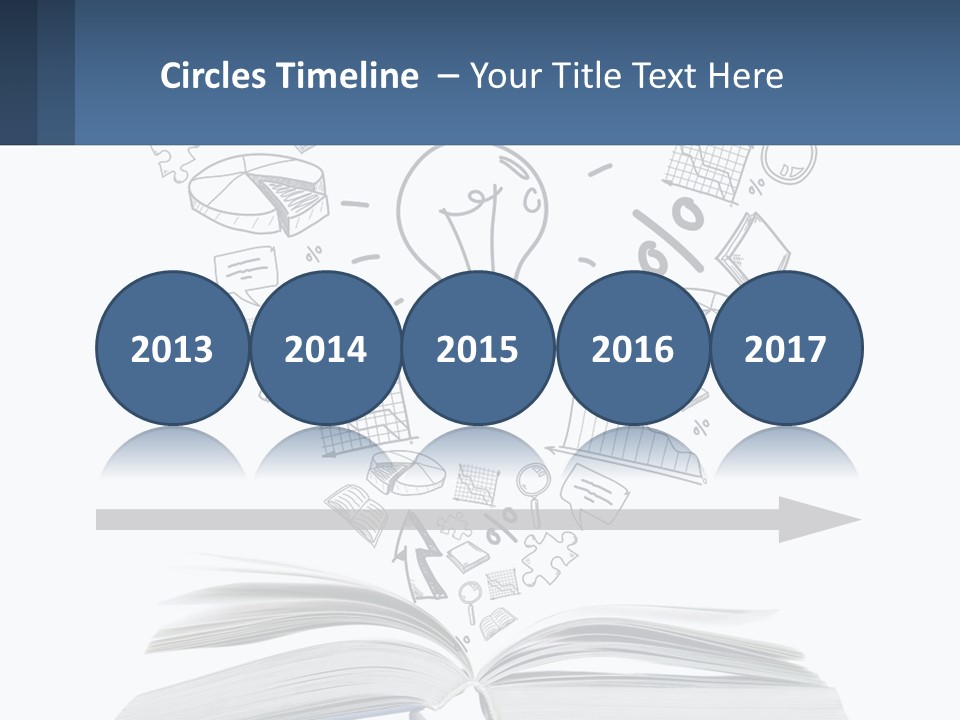 A Book With A Light Bulb Surrounded By Icons PowerPoint Template