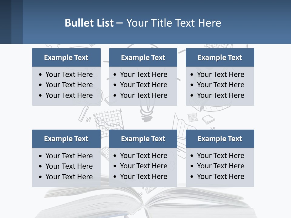 A Book With A Light Bulb Surrounded By Icons PowerPoint Template