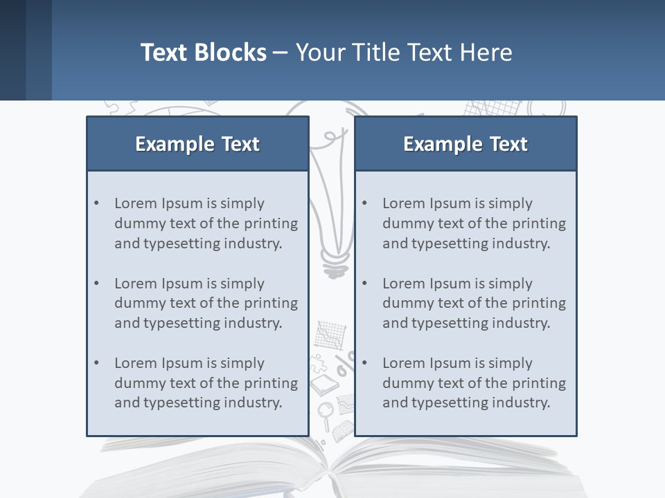 A Book With A Light Bulb Surrounded By Icons PowerPoint Template
