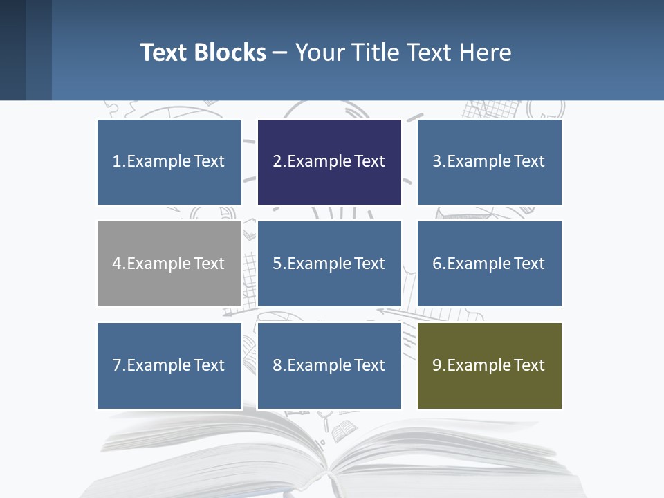 A Book With A Light Bulb Surrounded By Icons PowerPoint Template