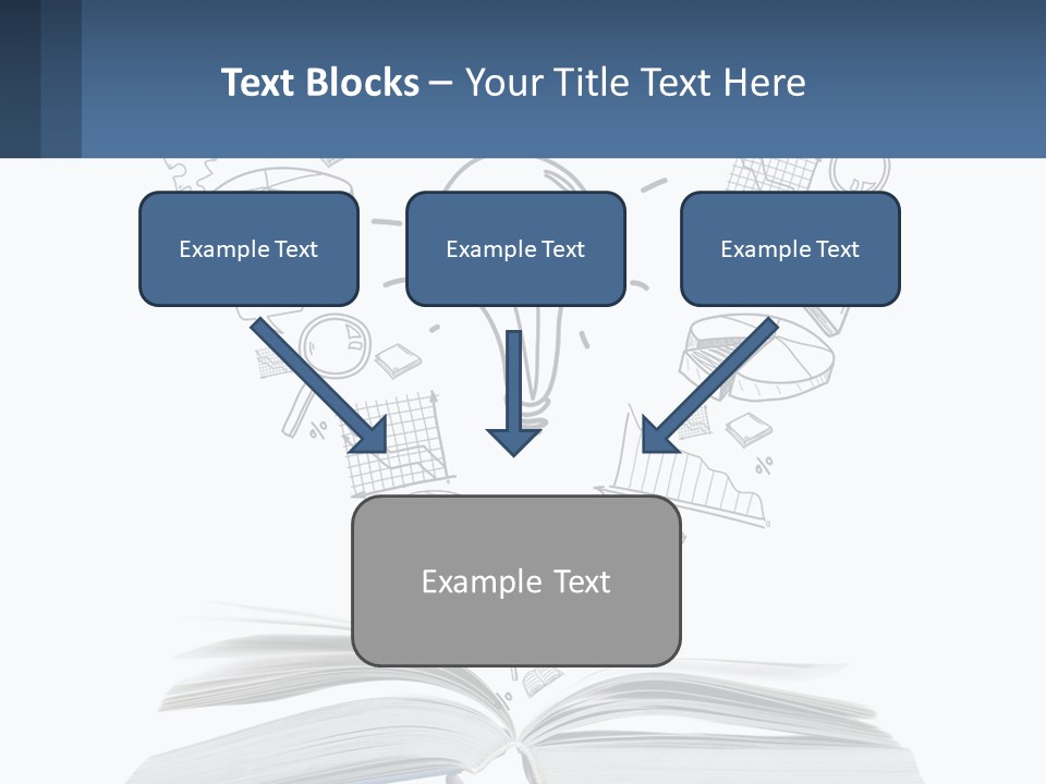 A Book With A Light Bulb Surrounded By Icons PowerPoint Template