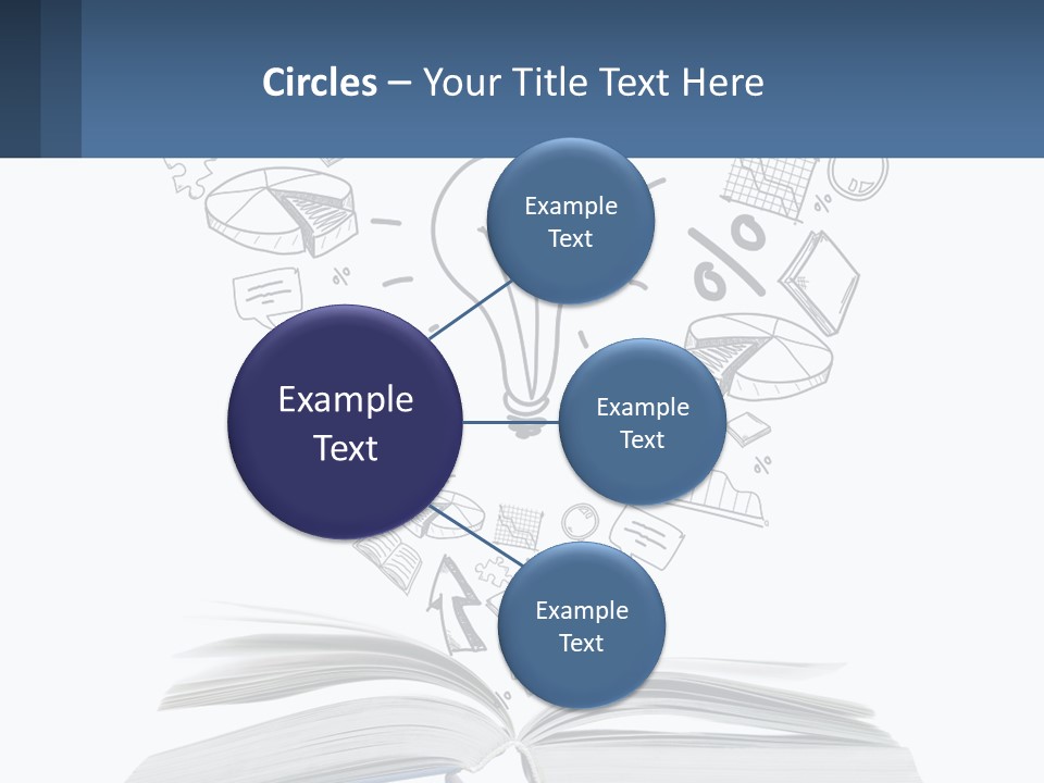 A Book With A Light Bulb Surrounded By Icons PowerPoint Template