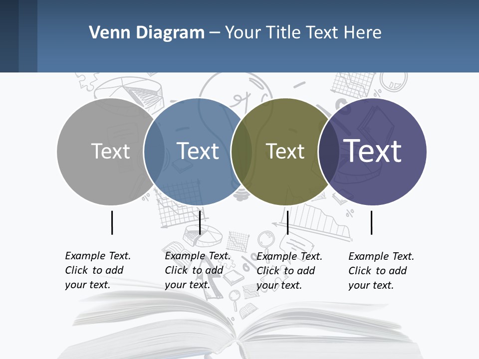 A Book With A Light Bulb Surrounded By Icons PowerPoint Template