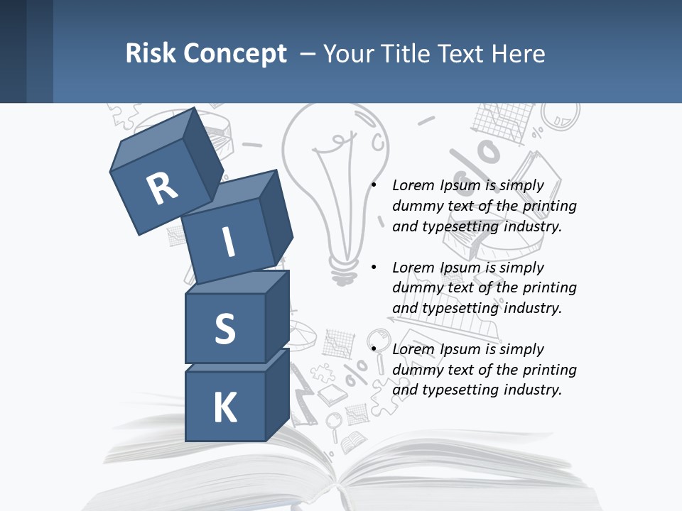 A Book With A Light Bulb Surrounded By Icons PowerPoint Template