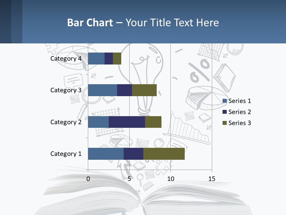 A Book With A Light Bulb Surrounded By Icons PowerPoint Template