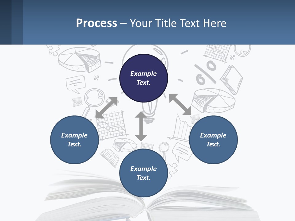 A Book With A Light Bulb Surrounded By Icons PowerPoint Template